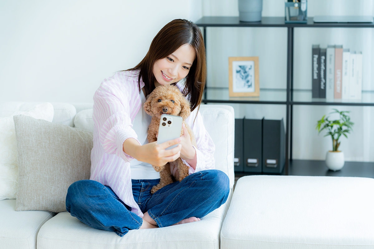 ペットとの幸せな瞬間をシェア